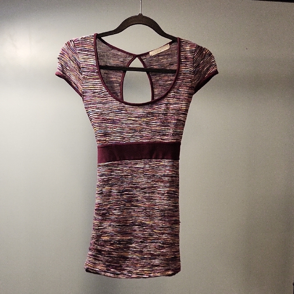 Elegant Multicolor Striped Dress